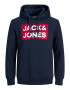 JACK & JONES Bluză de molton albastru noapte / roșu / alb - Pled.ro