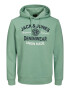 JACK & JONES Bluză de molton albastru noapte / verde deschis / alb - Pled.ro