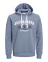 JACK & JONES Bluză de molton 'ANDY' albastru marin / albastru porumbel / alb - Pled.ro