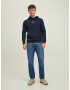 JACK & JONES Bluză de molton 'Archie' bleumarin / alb - Pled.ro