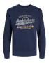 JACK & JONES Bluză de molton 'Billy' bleumarin / galben / gri amestecat - Pled.ro