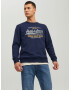 JACK & JONES Bluză de molton 'Billy' bleumarin / galben / gri amestecat - Pled.ro