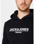 JACK & JONES Bluză de molton 'BLAJADON' negru / alb - Pled.ro