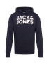 JACK & JONES Bluză de molton bleumarin / alb - Pled.ro