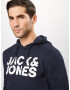 JACK & JONES Bluză de molton bleumarin / alb - Pled.ro