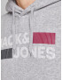 JACK & JONES Bluză de molton bleumarin / gri amestecat / roșu / alb - Pled.ro