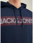 JACK & JONES Bluză de molton bleumarin / roșu / alb - Pled.ro