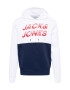 JACK & JONES Bluză de molton 'BREAK' albastru noapte / roșu / alb - Pled.ro