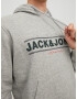 JACK & JONES Bluză de molton 'FRIDAY' gri amestecat / roșu deschis / negru - Pled.ro