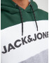 JACK & JONES Bluză de molton gri amestecat / verde pin / negru / alb - Pled.ro