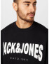 JACK & JONES Bluză de molton 'JORARCH' negru / alb - Pled.ro