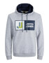 JACK & JONES Bluză de molton 'LOGAN' albastru marin / gri deschis / verde / alb - Pled.ro