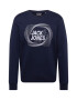 JACK & JONES Bluză de molton 'LUCA' bleumarin / alb - Pled.ro