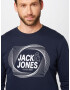 JACK & JONES Bluză de molton 'LUCA' bleumarin / alb - Pled.ro