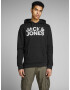 JACK & JONES Bluză de molton gri metalic / alb - Pled.ro