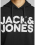 JACK & JONES Bluză de molton gri metalic / alb - Pled.ro