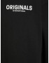 JACK & JONES Bluză de molton negru / alb - Pled.ro