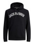 JACK & JONES Bluză de molton negru / alb - Pled.ro