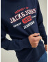 JACK & JONES Bluză de molton 'Stamp' bleumarin / roșu pastel / alb - Pled.ro