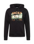 JACK & JONES Bluză de molton 'Trek' verde măr / verde pastel / portocaliu deschis / negru - Pled.ro