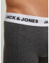 JACK & JONES Boxeri gri închis / negru / alb - Pled.ro