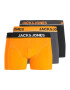 JACK & JONES Boxeri gri / portocaliu neon / negru / alb - Pled.ro