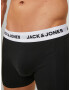 JACK & JONES Boxeri negru / alb - Pled.ro