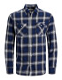 JACK & JONES Cămașă albastru / bleumarin / alb - Pled.ro