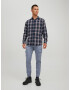 JACK & JONES Cămașă 'Orion' bleumarin / gri / roșu vin / alb - Pled.ro