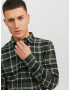 JACK & JONES Cămașă verde închis / negru / alb - Pled.ro