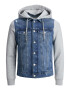 JACK & JONES Geacă de primăvară-toamnă albastru denim / gri deschis - Pled.ro