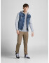 JACK & JONES Geacă de primăvară-toamnă albastru denim / gri deschis - Pled.ro