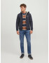 JACK & JONES Hanorac albastru închis / alb - Pled.ro