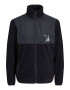 JACK & JONES Jachetă fleece 'Filo' negru / alb - Pled.ro