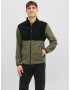 JACK & JONES Jachetă fleece 'FLAME' oliv / negru - Pled.ro