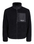 JACK & JONES Jachetă fleece 'Vesterbro' negru / alb - Pled.ro