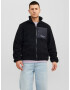 JACK & JONES Jachetă fleece 'Vesterbro' negru / alb - Pled.ro