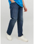 JACK & JONES Jeans 'Glenn' albastru denim / maro - Pled.ro