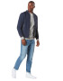 JACK & JONES Jeans 'Mike' albastru denim / maro - Pled.ro