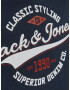 Jack & Jones Junior Bluză de molton albastru închis / roșu pastel / alb - Pled.ro