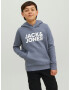 Jack & Jones Junior Bluză de molton albastru porumbel / alb - Pled.ro