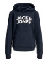 Jack & Jones Junior Bluză de molton bleumarin / alb - Pled.ro