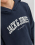 Jack & Jones Junior Bluză de molton 'JOSH' bleumarin / alb - Pled.ro