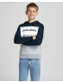 Jack & Jones Junior Bluză de molton bleumarin / gri amestecat / alb - Pled.ro