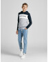 Jack & Jones Junior Bluză de molton bleumarin / gri amestecat / alb - Pled.ro