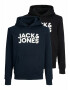 Jack & Jones Junior Bluză de molton bleumarin / negru / alb - Pled.ro