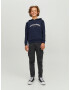 Jack & Jones Junior Bluză de molton 'Friday' albastru închis / roșu carmin / alb - Pled.ro