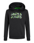 Jack & Jones Junior Bluză de molton 'Miles' gri / verde neon / negru - Pled.ro