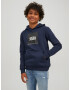 Jack & Jones Junior Bluză de molton 'Lock' bleumarin / negru / alb - Pled.ro