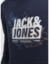 Jack & Jones Junior Bluză de molton 'Map' bleumarin / albastru deschis / portocaliu / alb - Pled.ro